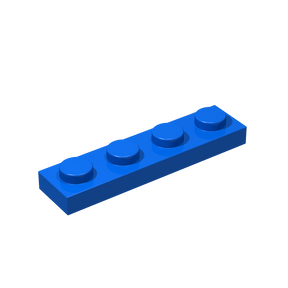 Plate 1x4 blau 50 Stück (Cada)