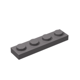 Plate 1x4 dunkelgrau 50 Stück (Cada)