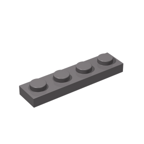 Plate 1x4 dunkelgrau 50 Stück (Cada)
