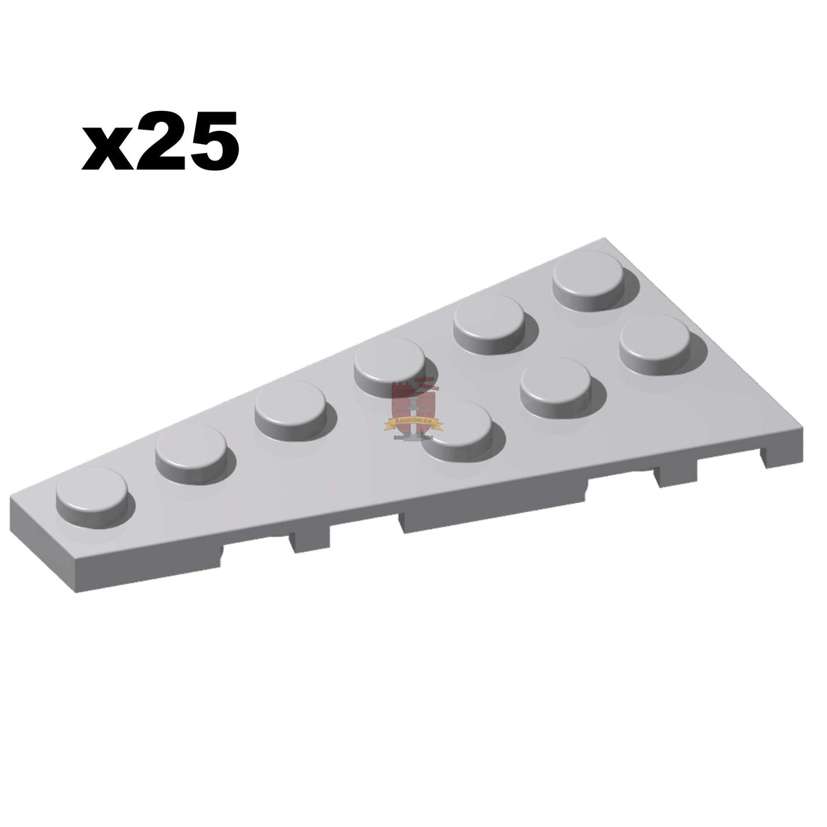 Wedge Plate Links 3x6 Hellgrau (GoBricks)