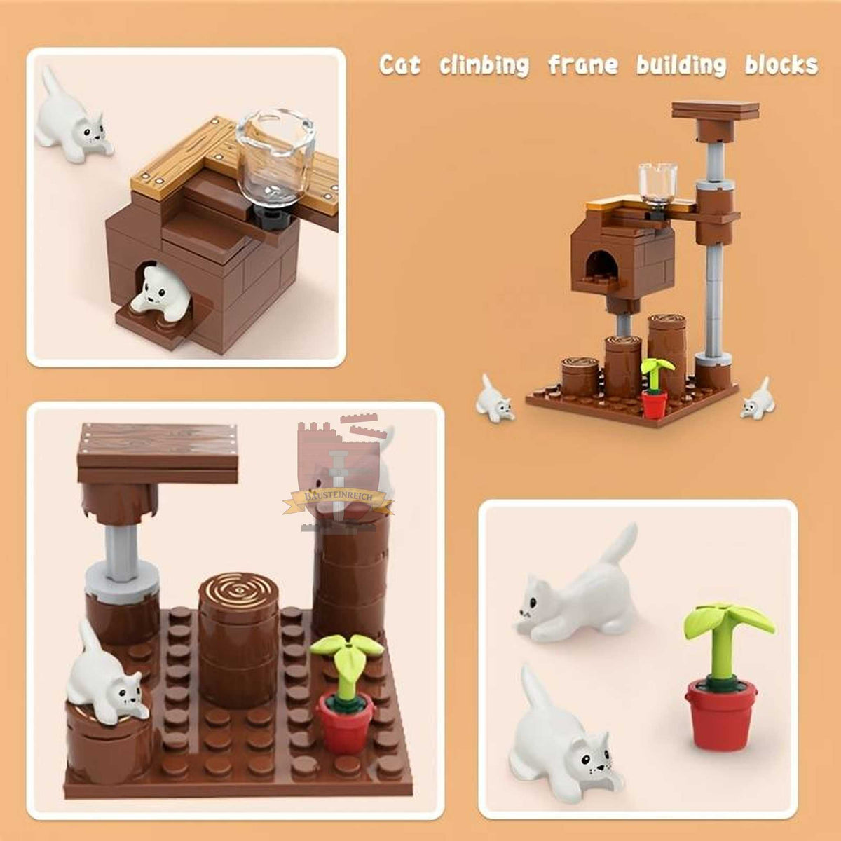 LB-30031 Kratzbaum mit Katzen(Lonestar Bricks)