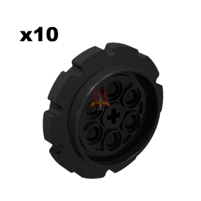 Technik Rad Schwarz 10 Stück (GoBricks)