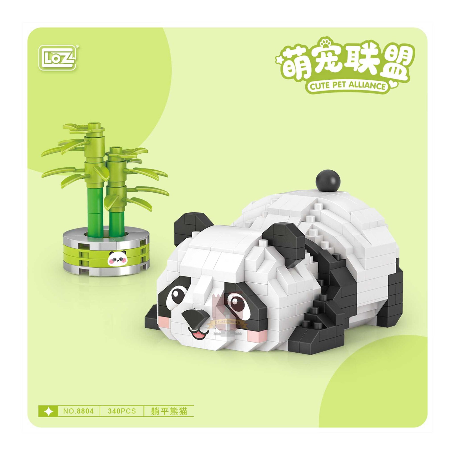 8804 - Panda mit Bambus (LOZ)