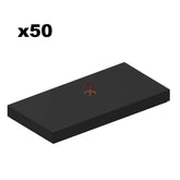Fliese 2x4 Schwarz 50 Stück (GoBricks)