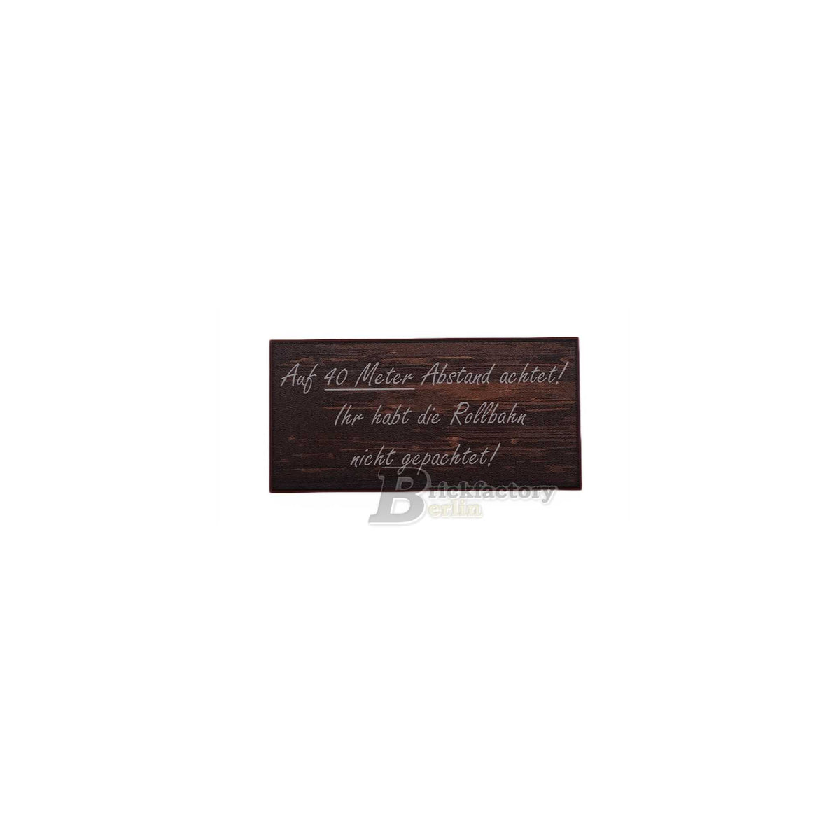 BF-0466-1 - 40 Meter-Abstand (Farbe: Reddish-Brown) Bedruckte LEGO®-Fliese 2x4