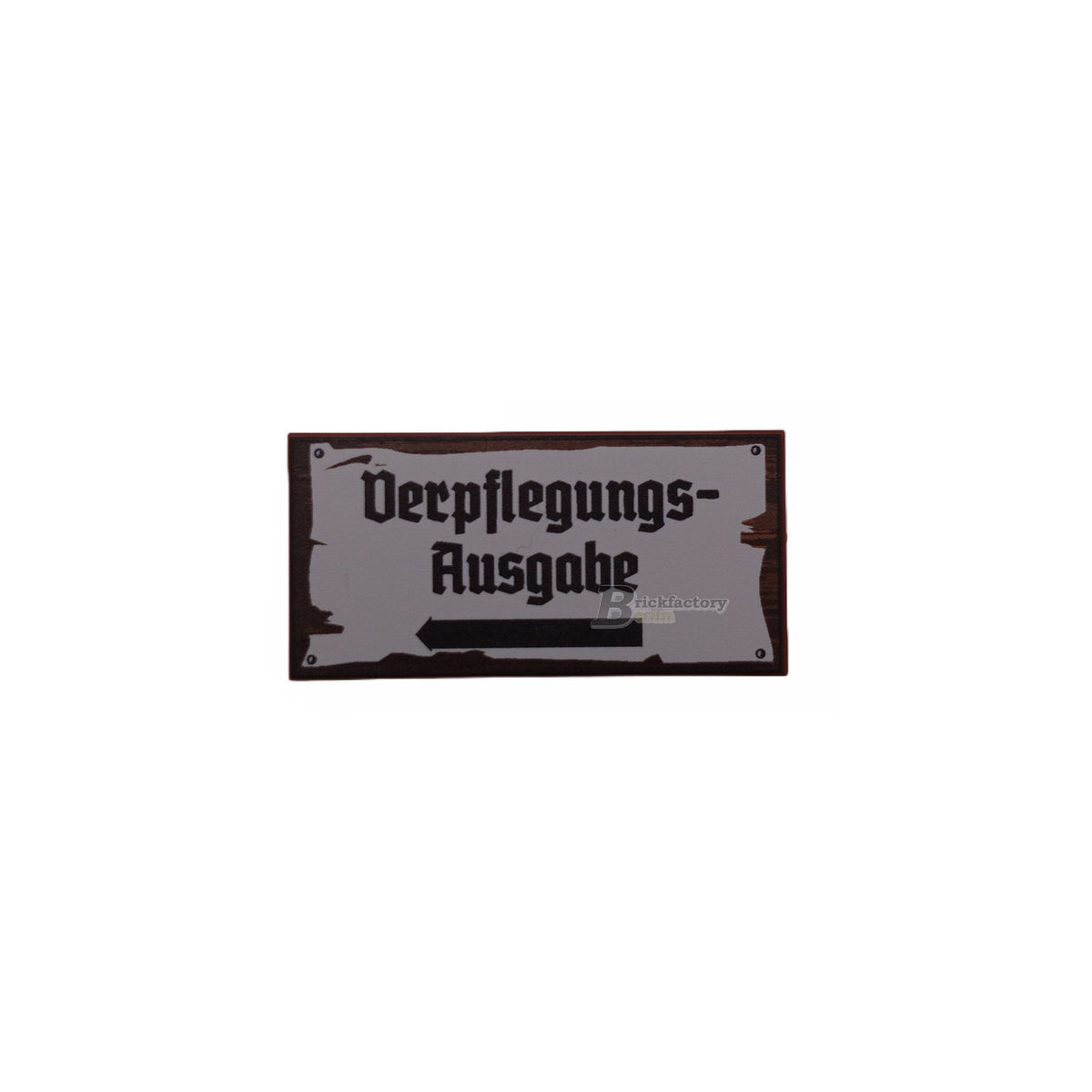 BF-0466-2 - Verpflegungsausgabe (Farbe: Reddish-Brown) Bedruckte LEGO®-Fliese 2x4