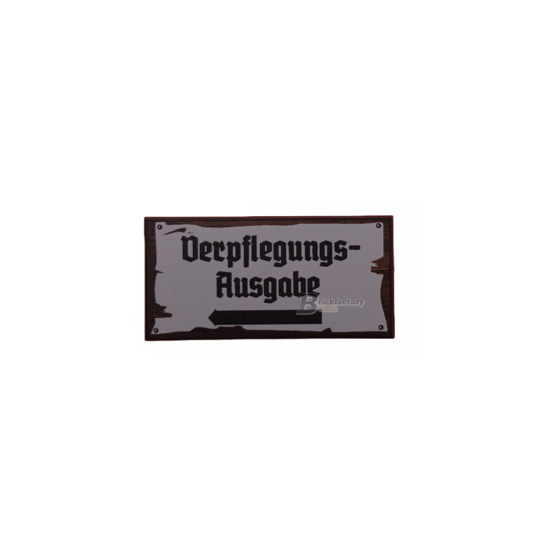 BF-0466-2 - Verpflegungsausgabe (Farbe: Reddish-Brown) Bedruckte LEGO®-Fliese 2x4