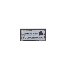 BF-0466-3 Bedruckte-LEGO®-Fliese-2x4-"Soldatenkino"-(Farbe:-Reddish-Brown)