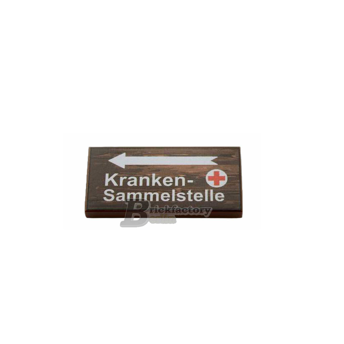 BF-0468 - Krankensammelstelle-I (Farbe: Reddish-Brown) Bedruckte LEGO®-Fliese 2x4