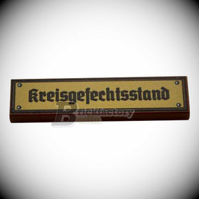 BF-0469 - Kreisgefechtsstand (Farbe: Reddish-Brown, Bedruckte LEGO®-Fliese 1x4)