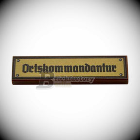 BF-0469A - Ortskommandantur (Farbe: Reddish-Brown, Bedruckte LEGO®-Fliese 1x4)