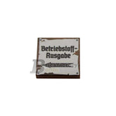 BF-0471A - Betriebsstoffausgabe (Farbe: Reddish-Brown) Bedruckte LEGO®-Fliese 2x2