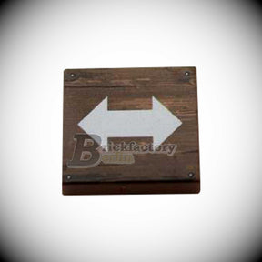 BF-0471G - alle-Richtungen (Farbe: Reddish-Brown) Bedruckte-LEGO®-Fliese-2x2
