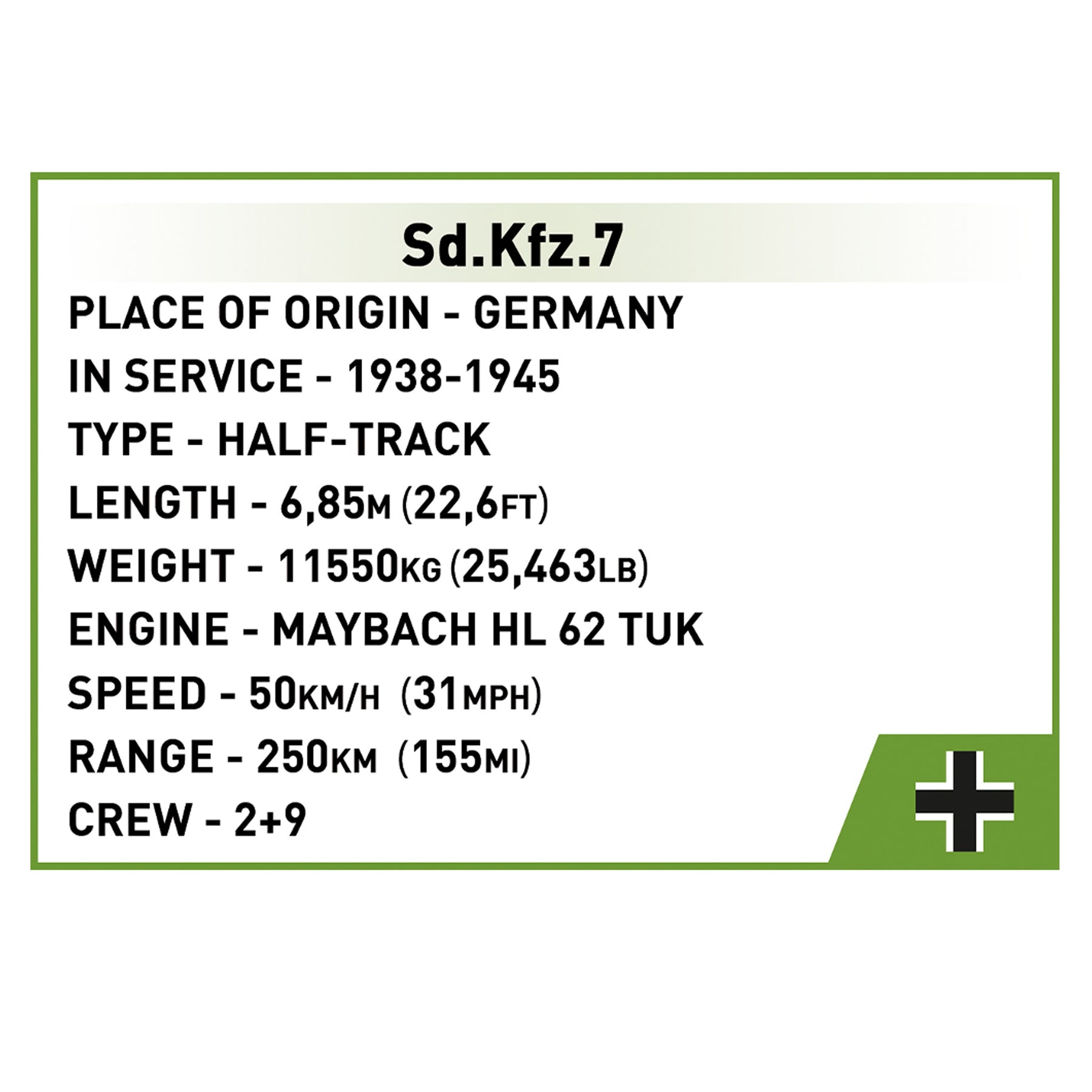 2275 - Sonder Kfz. 7 Half-Track (Cobi)