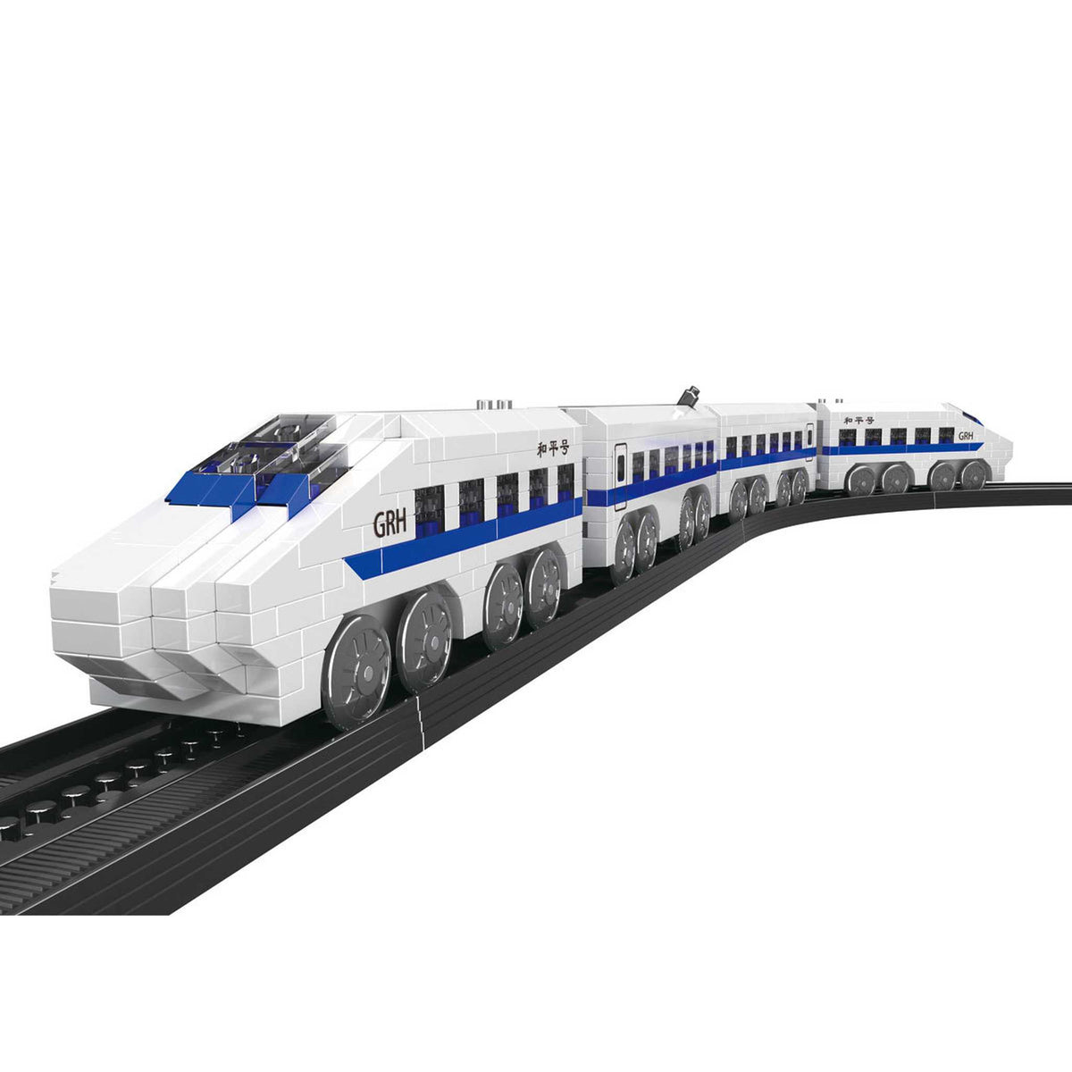 JK-DD01-03A - Hochgeschwindigkeitszug blau (Lonestar Bricks)