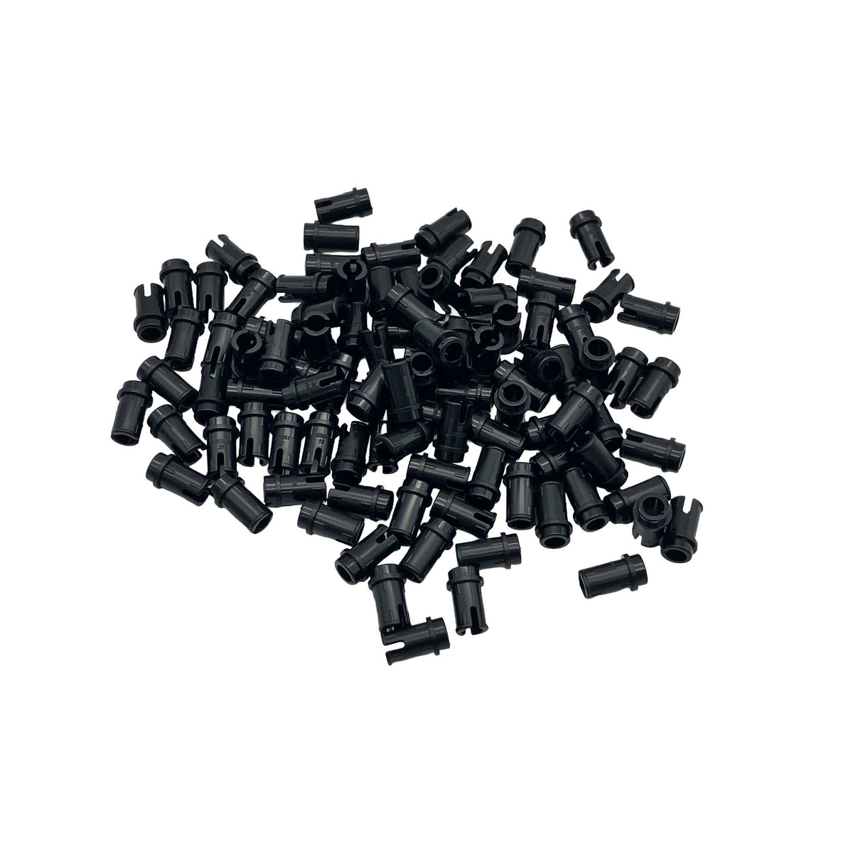 Technik Pins Klemmbausteine I 100 Stück I Pin 1/2 with Friction Ridges | Schwarz | kompatibel mit allen gängigen Herstellern | 1535