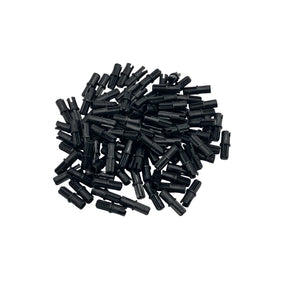 Technik Achse mit Pin Klemmbausteine I 100 Stück I Axle 1L with Pin with Friction Ridges | Schwarz | kompatibel mit allen gängigen Herstellern |  913