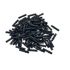 Technik Achse mit Pin Klemmbausteine I 100 Stück I Axle 1L with Pin 2L with Friction Ridges | Schwarz | kompatibel mit allen gängigen Herstellern |  929