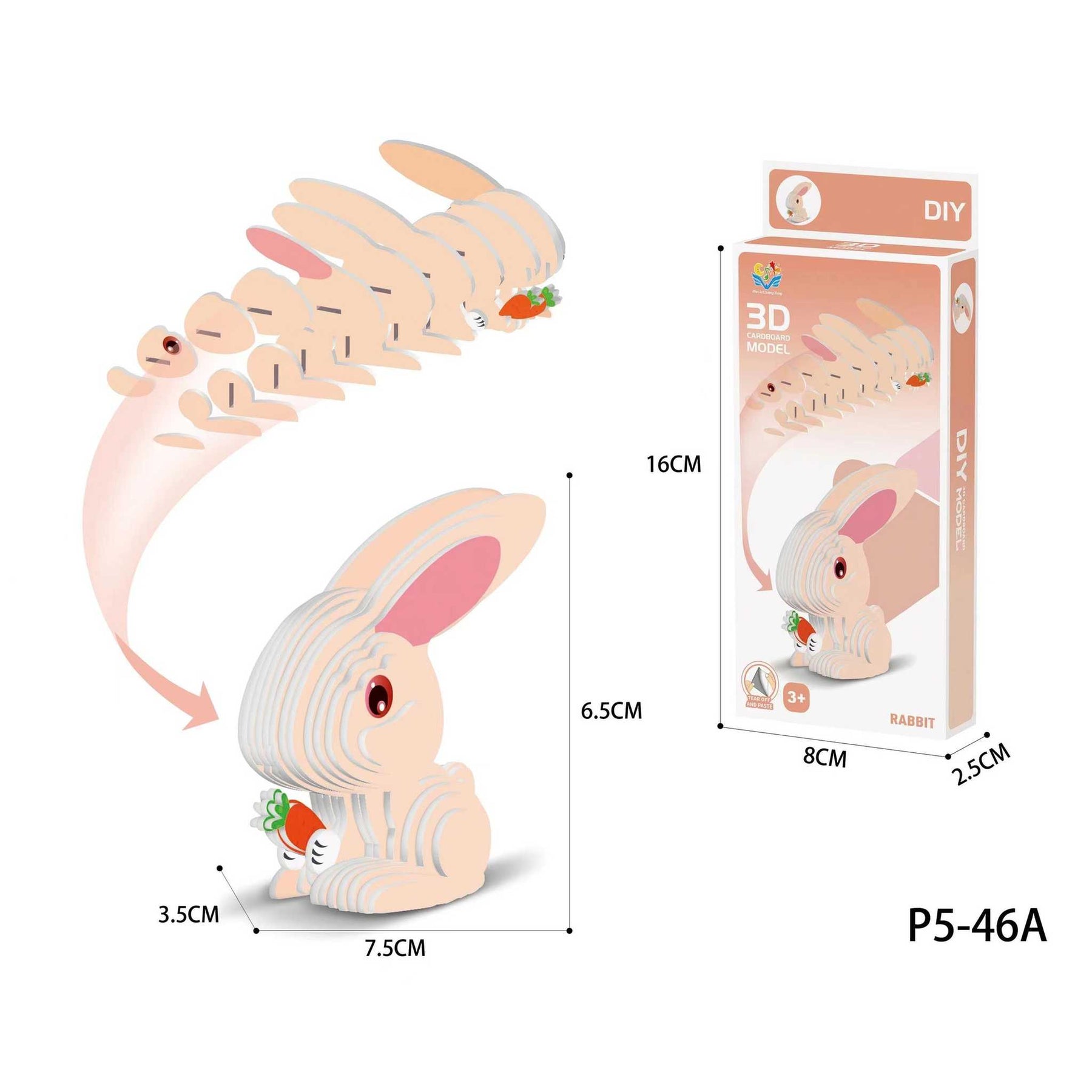 Hase (3D Karton Puzzle)