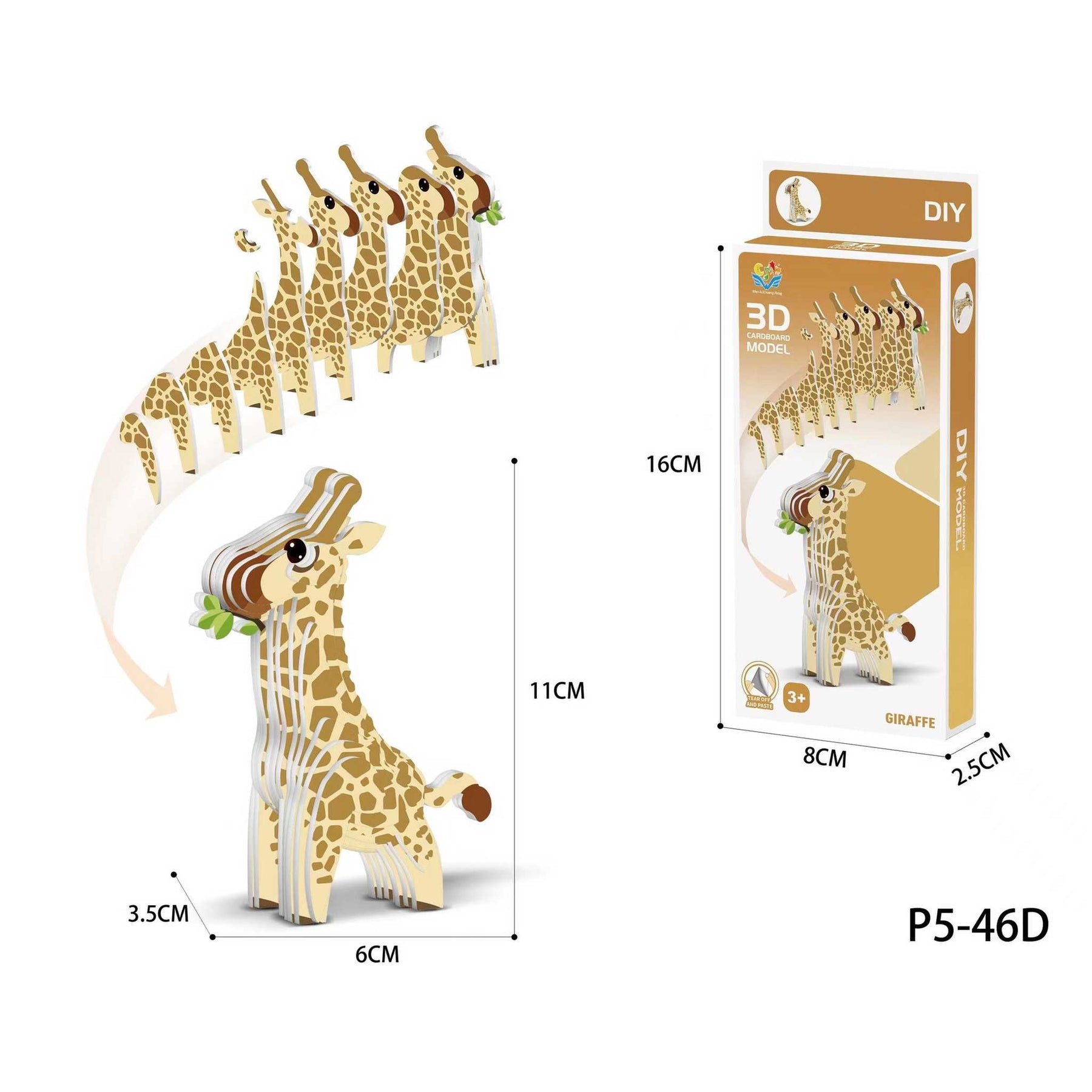 Giraffe (3D Karton Puzzle)