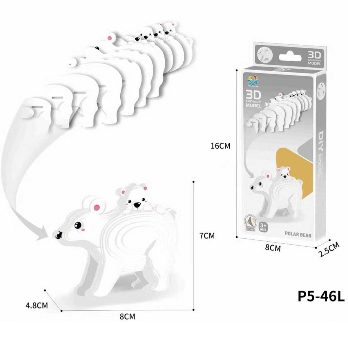 Eisbär (3D Karton Puzzle)