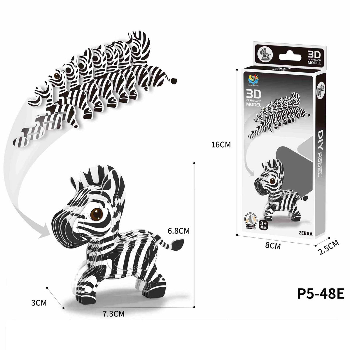 Zebra (3D Karton Puzzle)