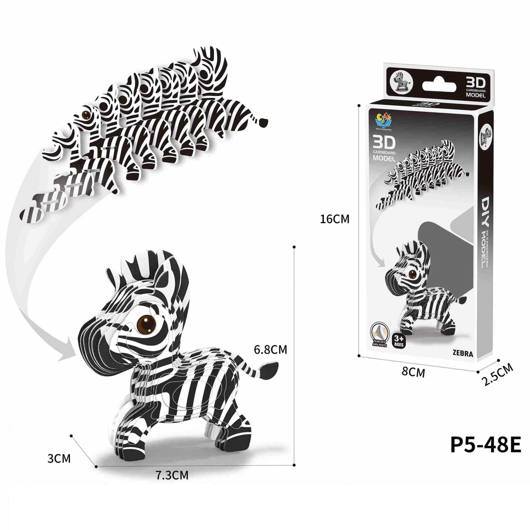 Zebra (3D Karton Puzzle)