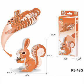 Eichhörnchen (3D Karton Puzzle)