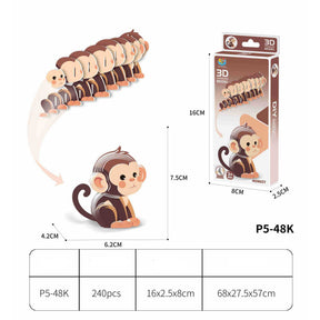 Monkey (3D Karton Puzzle)