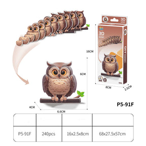 Eule (3D Karton Puzzle)