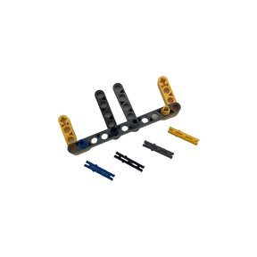 Technik Pins Klemmbausteine I 100 Stück I Größe 3L GoBricks | Dark Bluish Gray | kompatibel mit allen gängigen Herstellern | 6558