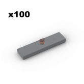 Fliese 1x4 Dunkelgrau 100 Stück (GoBricks)