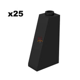 Roof tile 1x2x3 Schwarz 25 Stück (GoBricks)