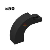 Brick with Bow 1x1x2 Schwarz 50 Stück (GoBricks)