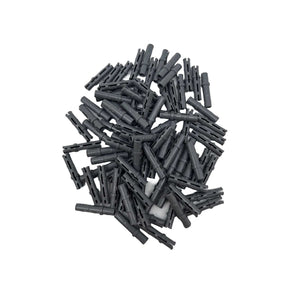 Technik Pins Klemmbausteine I 100 Stück I Größe 3L GoBricks | Dark Bluish Gray | kompatibel mit allen gängigen Herstellern | 6558