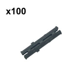 Technik Pins Klemmbausteine I 100 Stück I Größe 3L GoBricks | Dark Bluish Gray | kompatibel mit allen gängigen Herstellern | 6558