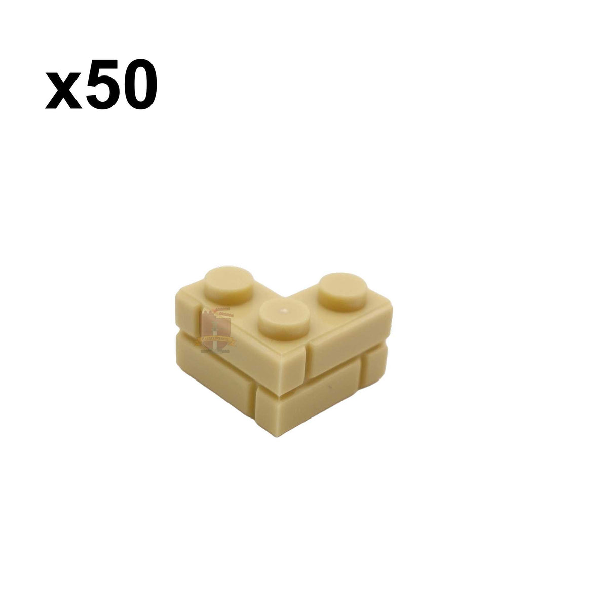 Corner Brick Masonry Mauerstein 2x2 Tan 50 Stück