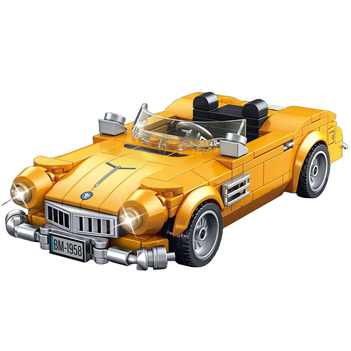 T1097 - gelbes Cabrio inkl. Vitrine (TGL)