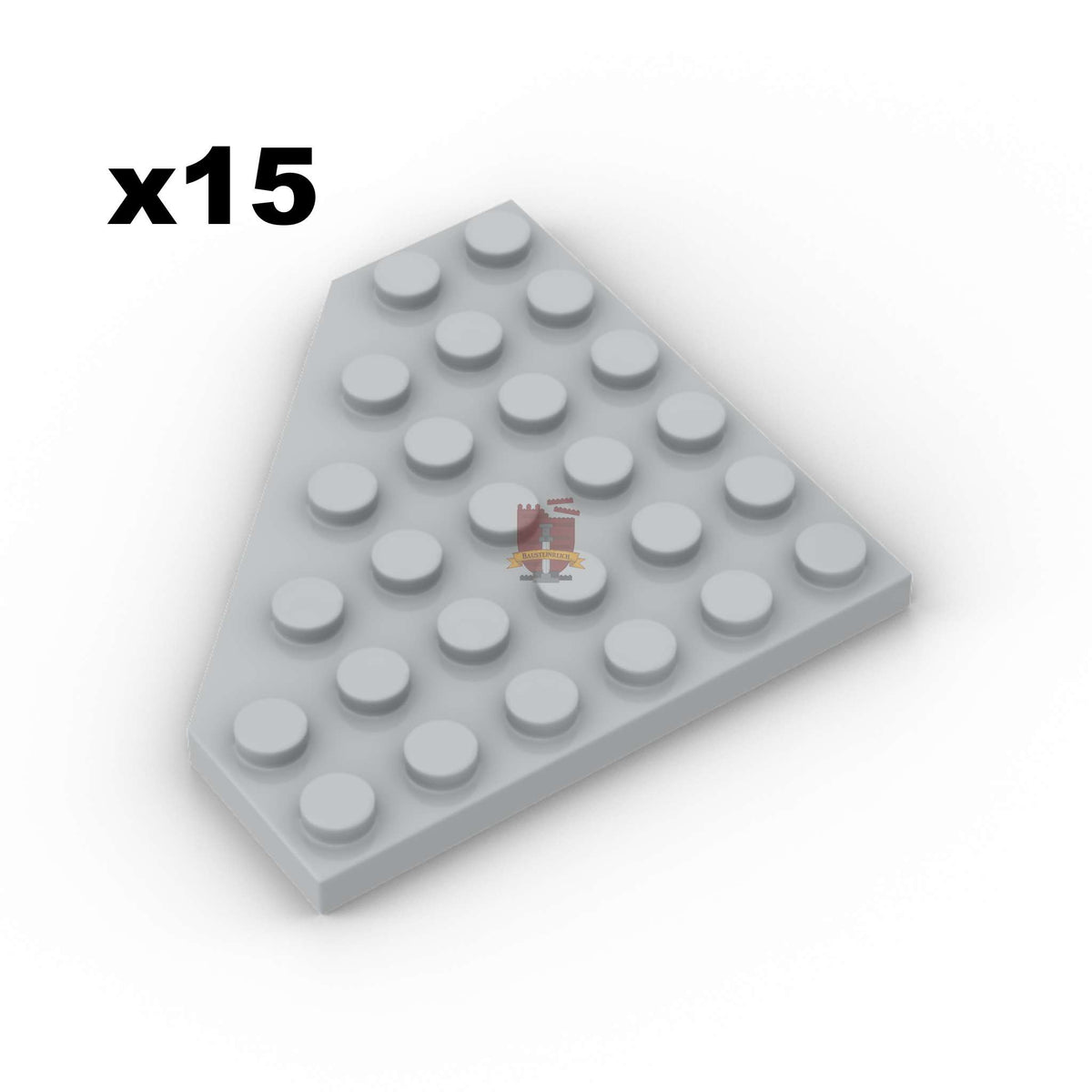 Corner Plate 6x6 Hellgrau 15 Stück (GoBricks)