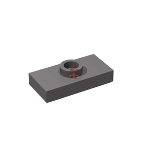 Platte 1x2 mit 1 Noppe dunkelgrau 100 Stück (Cada)