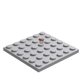 Platte 6x6 Hellgrau 10 Stück (GoBricks)