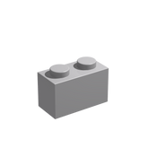 Brick 1x2 Hellgrau 50 Stück (GoBricks)