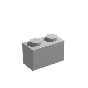 Brick 1x2 Hellgrau 50 Stück (GoBricks)