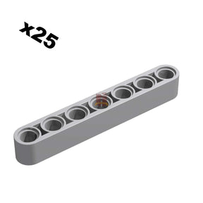 Liftarm 1x7 hellgrau 25 Stück (GoBricks)