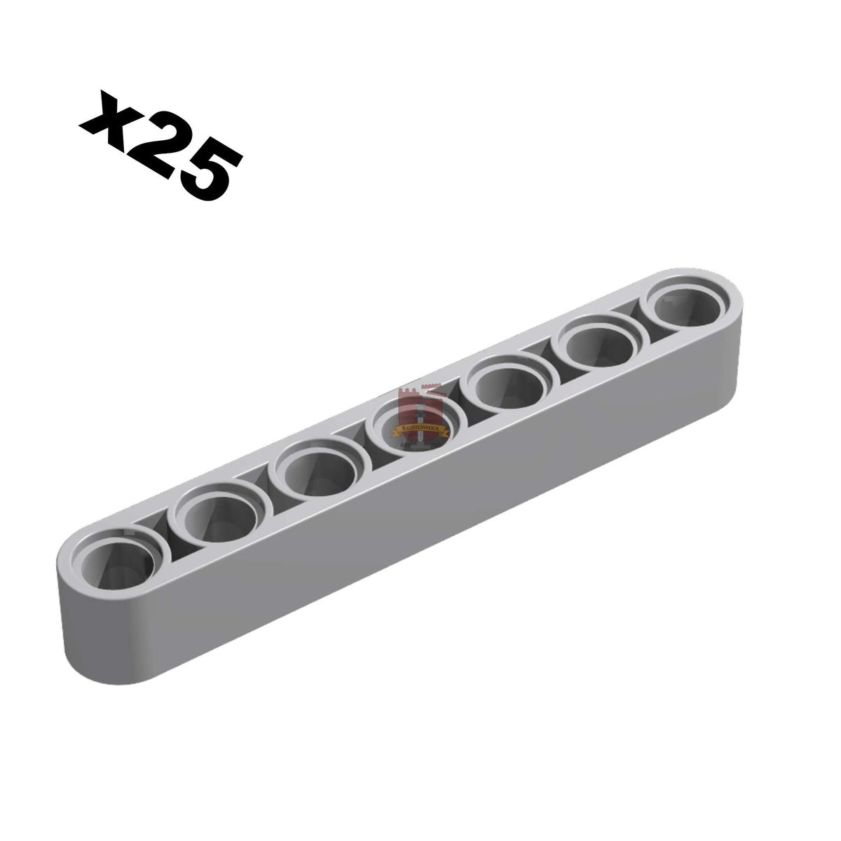 Brick 1x2x1 2/3 mit 4 Noppen Hellgrau 50 Stück (GoBricks)