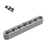 Liftarm 1x7 hellgrau 25 Stück (GoBricks)