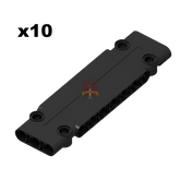 Technik Panel, flach 3x11 schwarz 10 Stück (Gobricks)