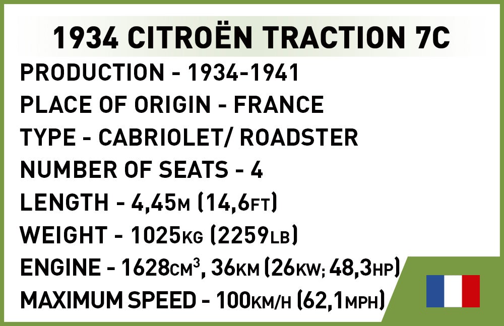 2264 - 1934 weißer Citroen Traction 7C (Cobi)