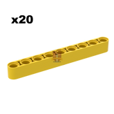Technik Liftarm 1x9 gelb 20 Stück (Gobricks)