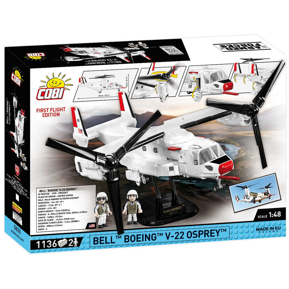 COBI Set Costruzioni Bell Boeing V-22 Osprey – 1090 Pezzi In Scala 1:48 Con Figure – Modello Licenza Ufficiale